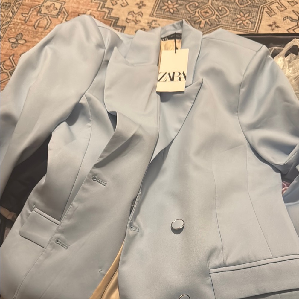 Zara Light Blue Blazer